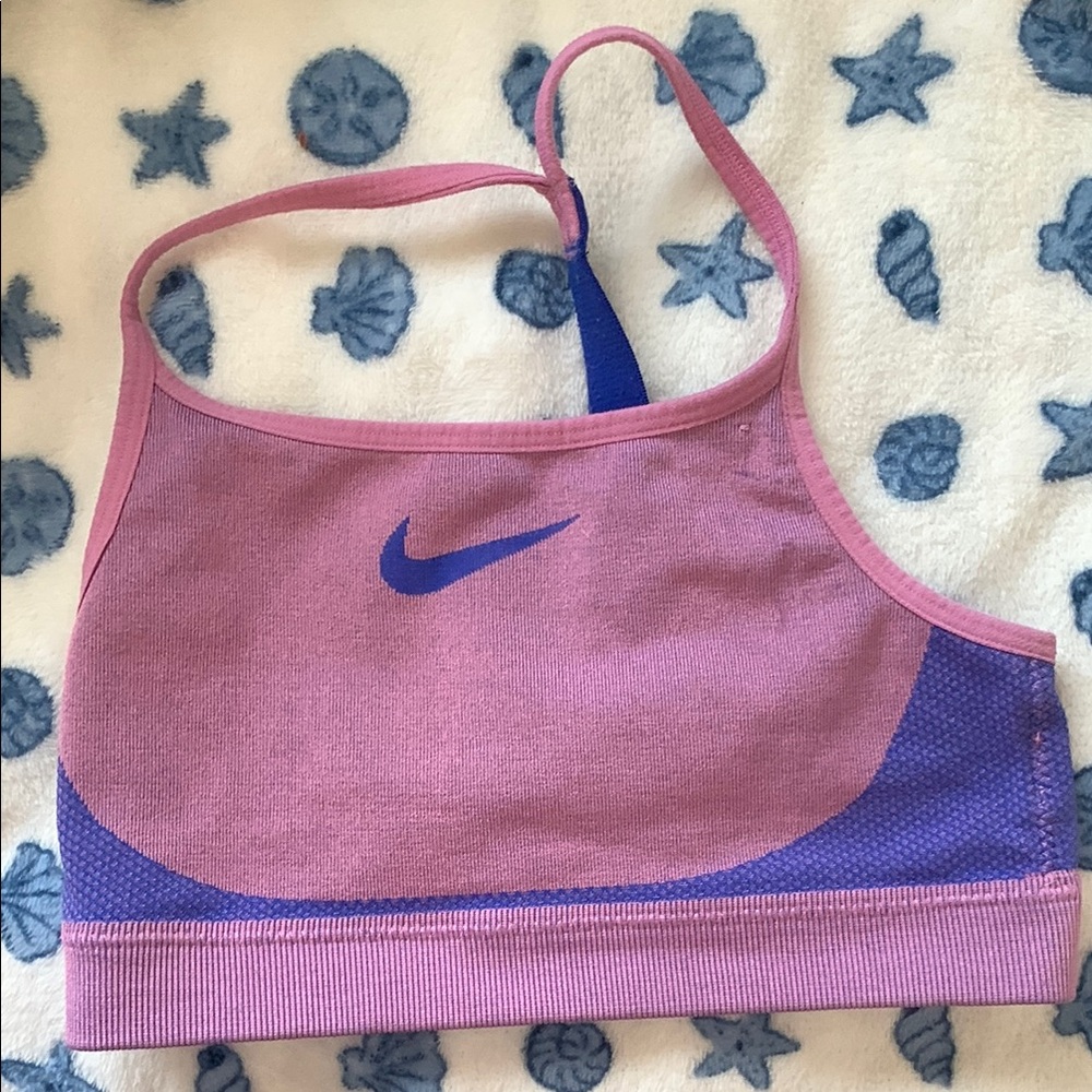 Nike Pink and Blue Athletic Bra